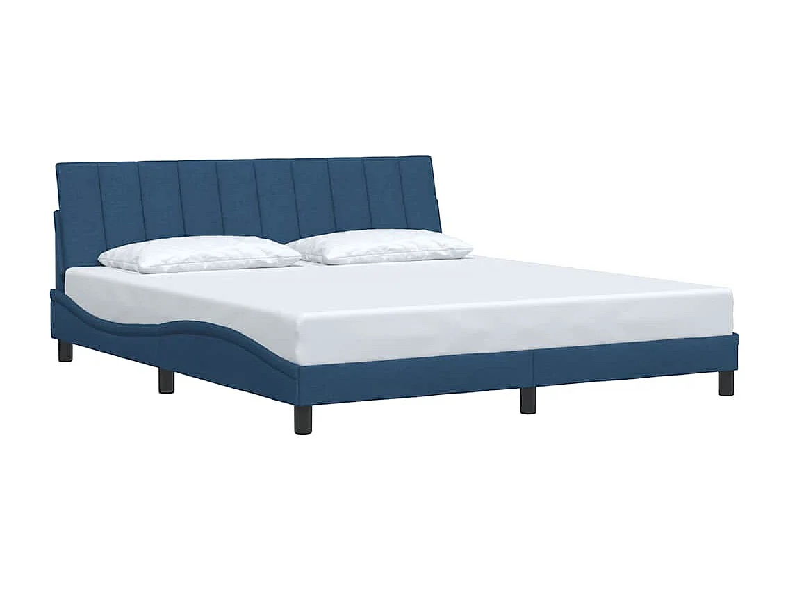 Bedframe zonder matras "Hanko" stof blauw 180x200 cm