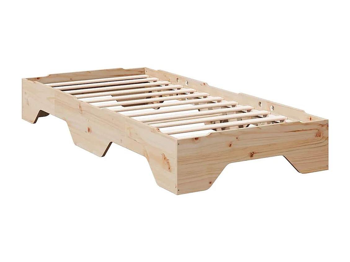 Cama sem colchão empilháveis 90x190 cm madeira maciça