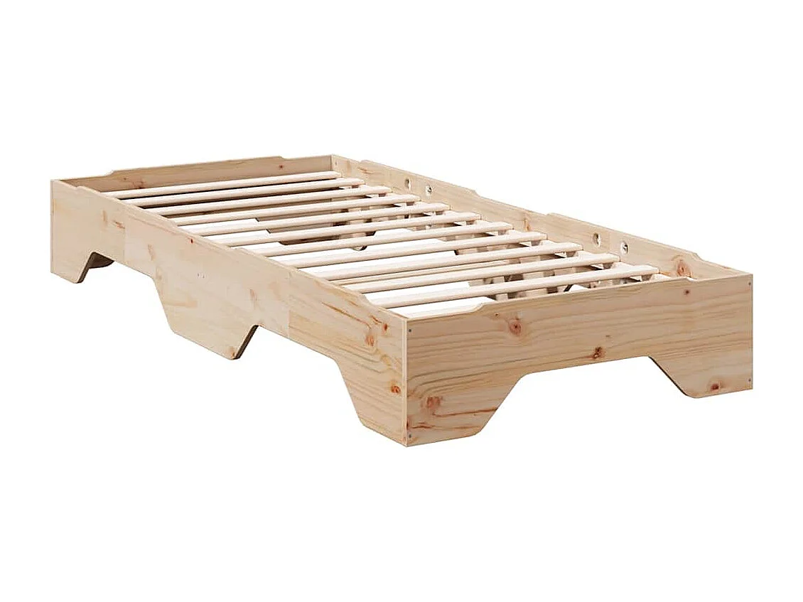 Cama sem colchão empilháveis 90x190 cm madeira maciça