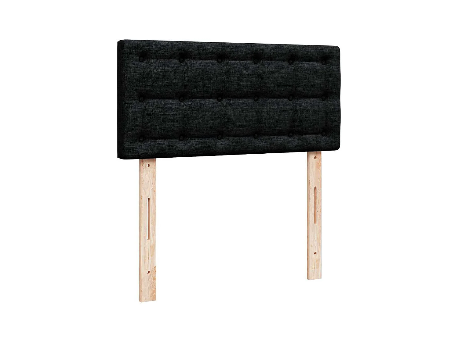 Lit ottoman avec matelas noir 100x200 cm tissu
