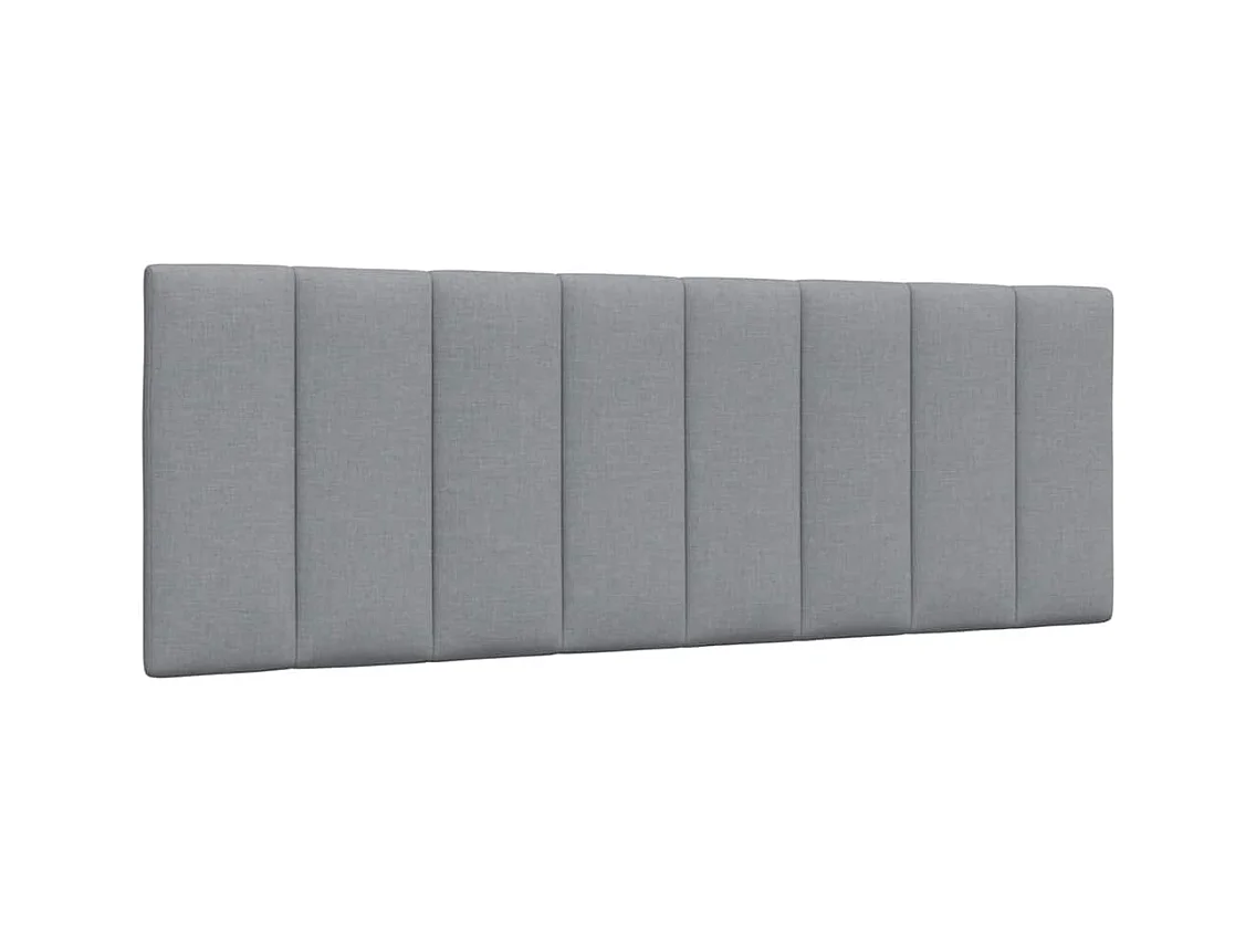 Cadre de lit sans matelas gris clair 140x190 cm tissu