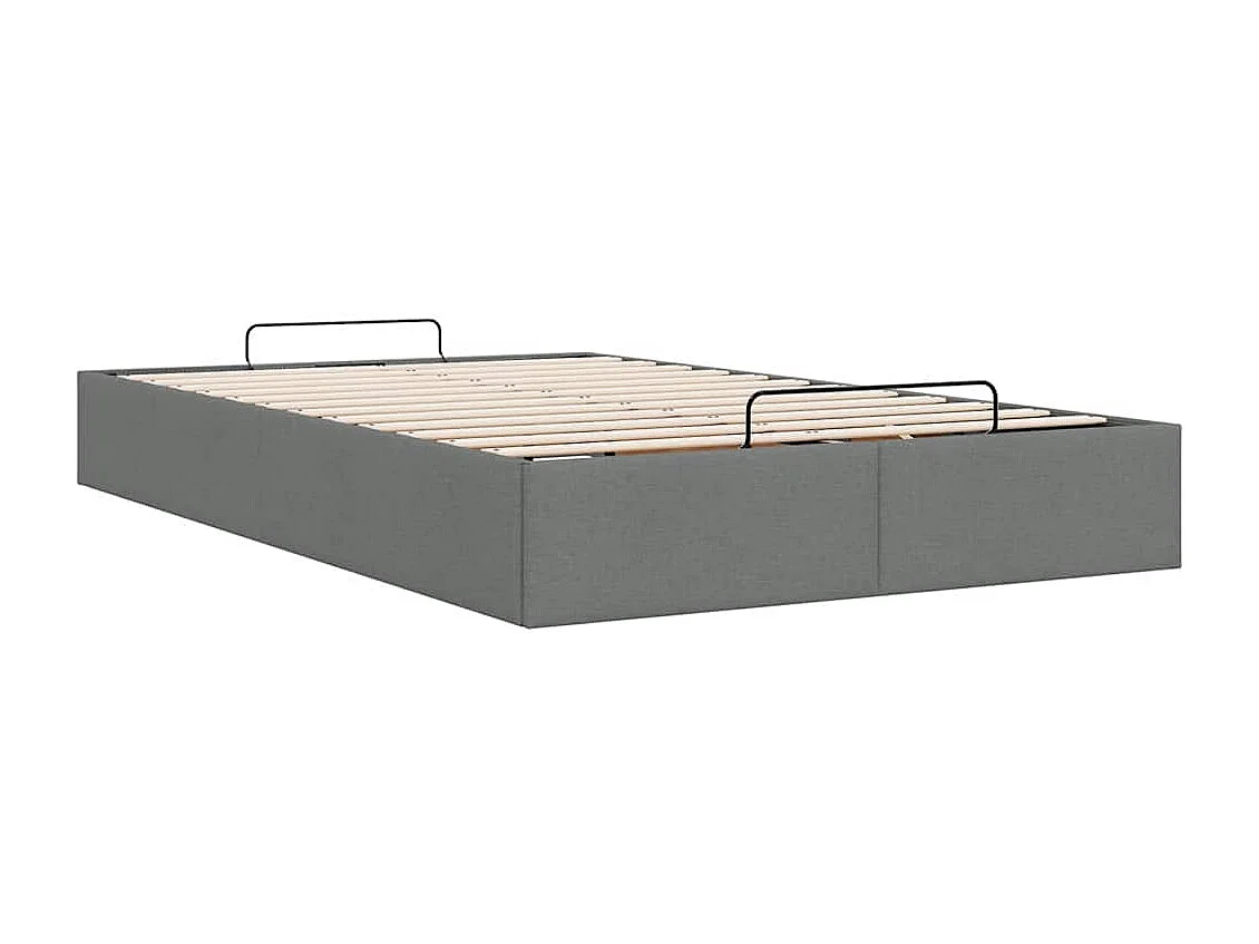 Bedframe zonder matras 120x200 cm stof donkergrijs