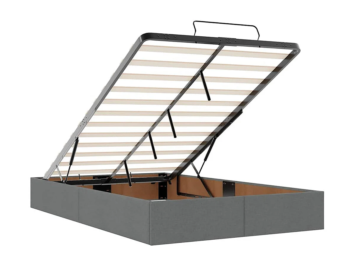 Bedframe zonder matras 120x200 cm stof donkergrijs