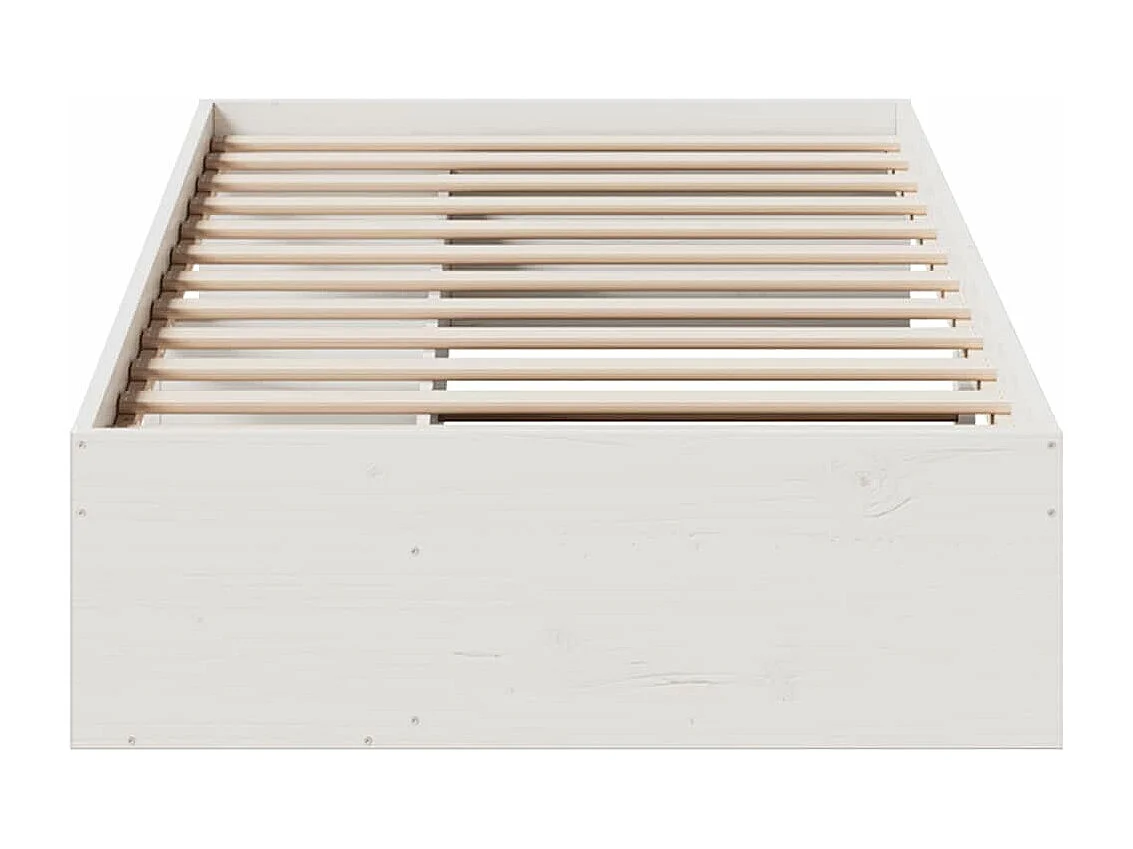 Lit de jour sans matelas blanc 80x200 cm bois de pin massif