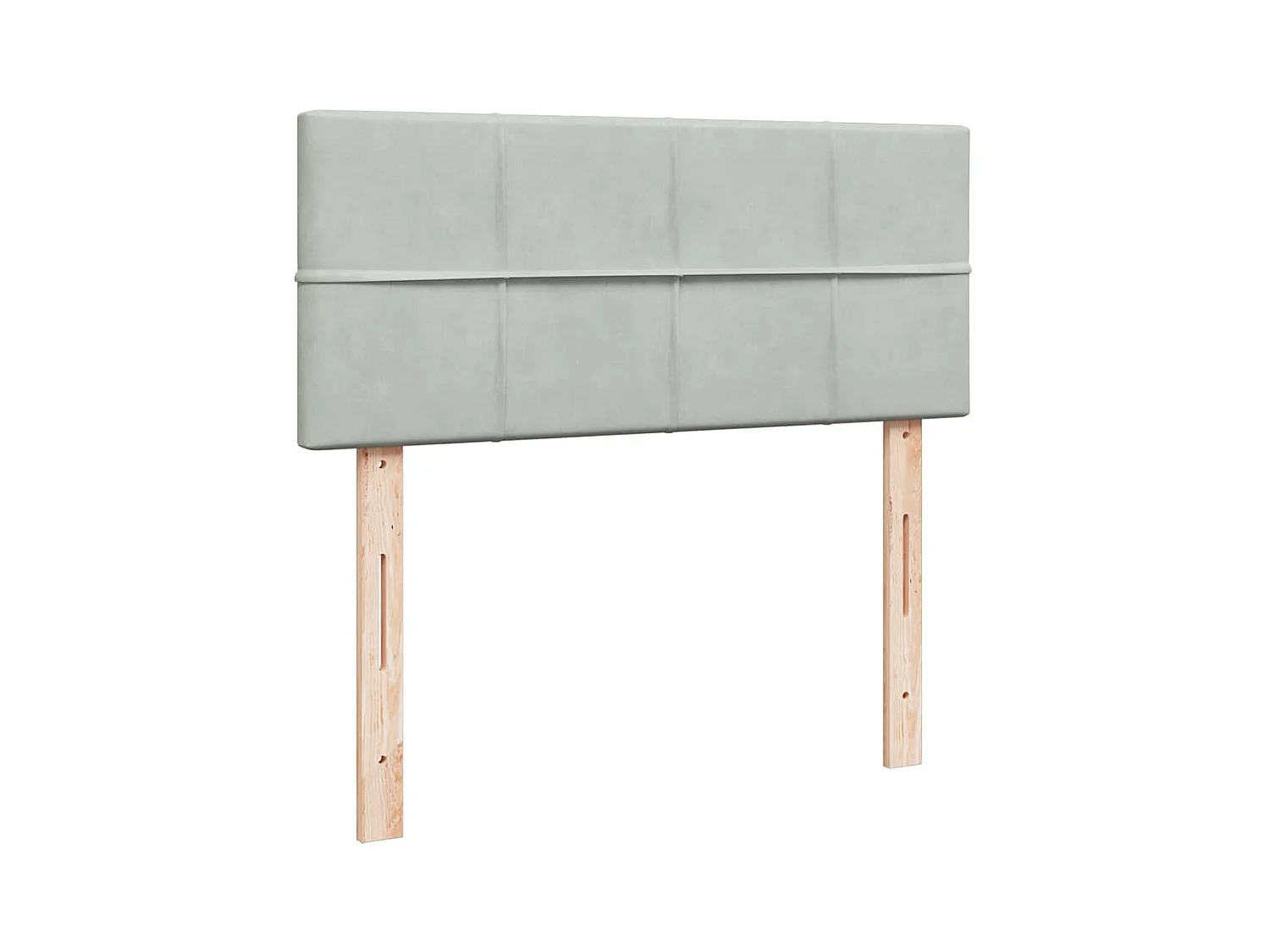 Estrutura de cama otomana com colchão cinza claro Veludo