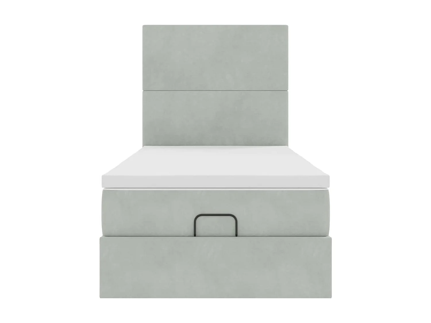 Estructura cama otomana colchones gris claro 100x200cm