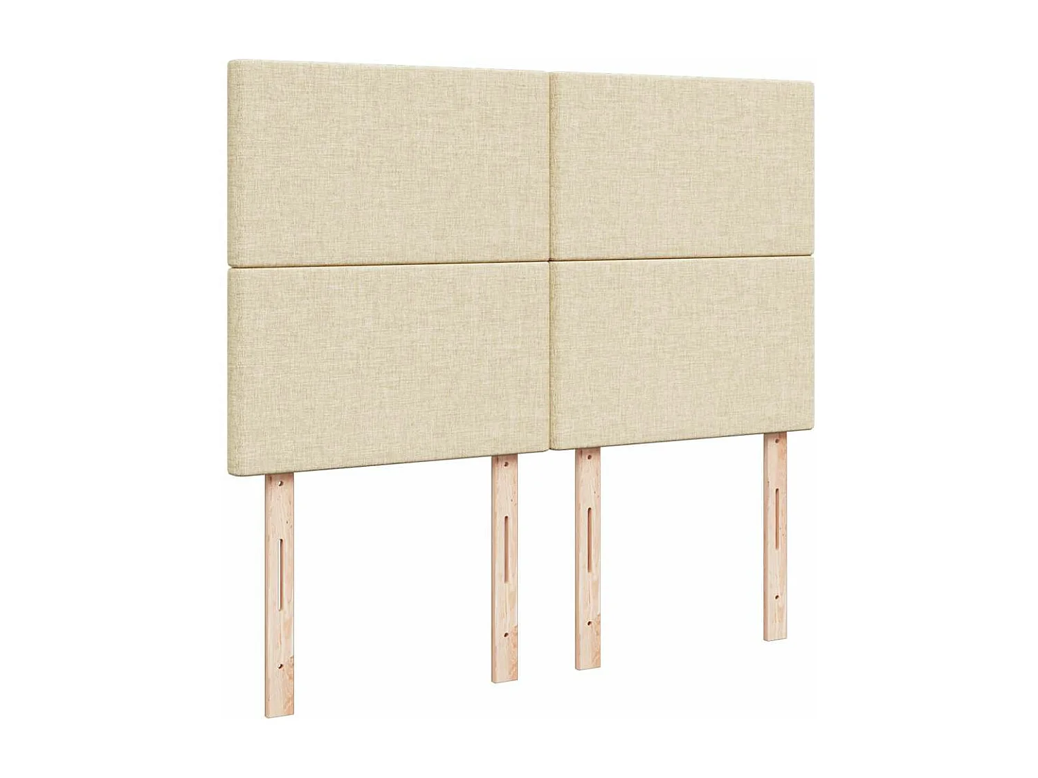 Cadre de lit ottoman avec matelas crème 140x200 cm tissu