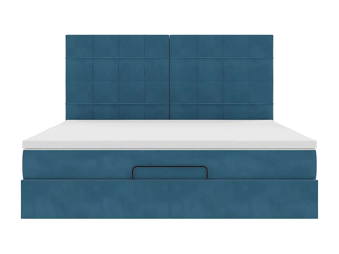 Ottoman bed met matrassen en LED's 160x200cm fluweel