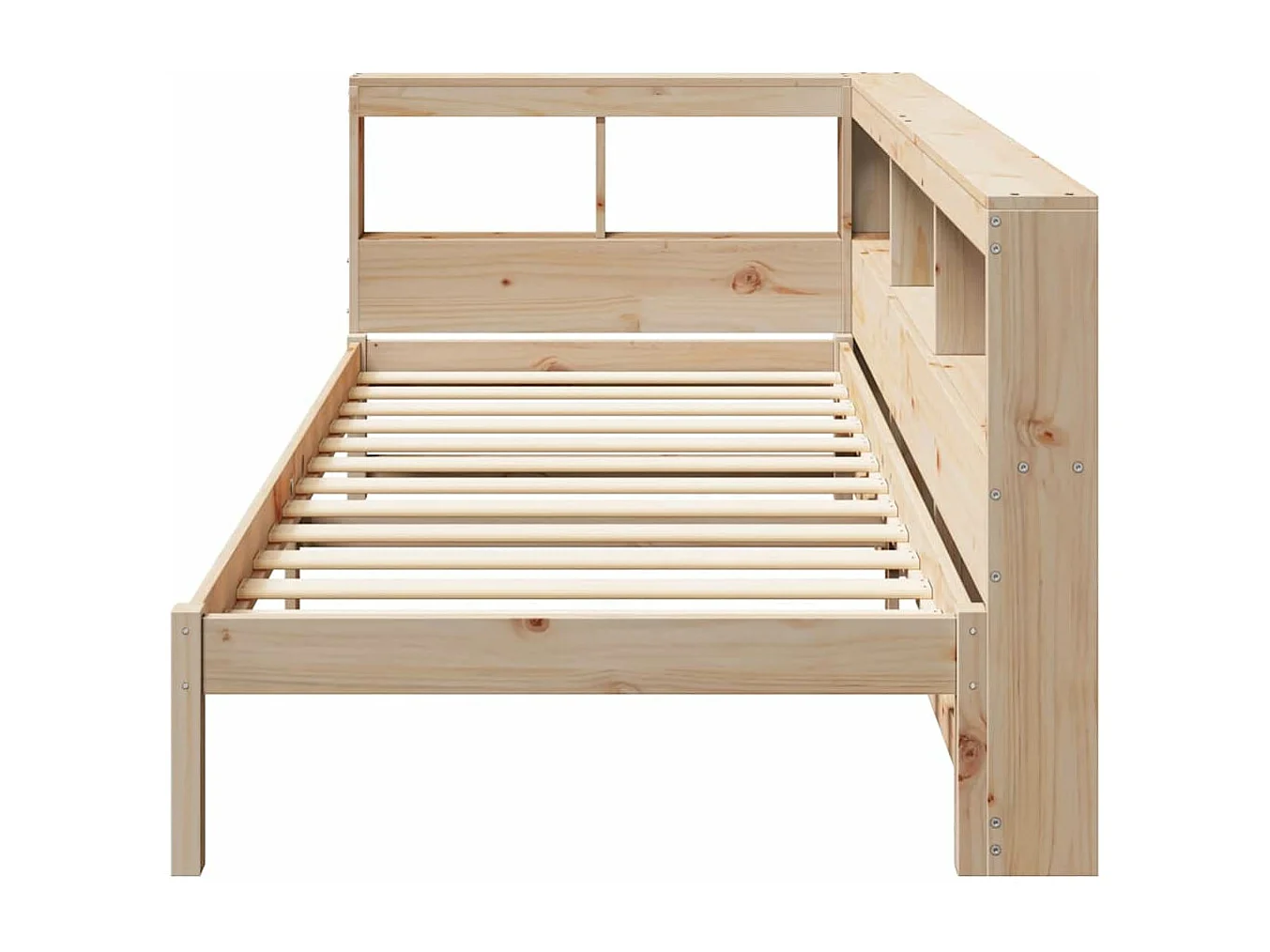 Cama com estante sem colchão 90x190 cm pinho maciço