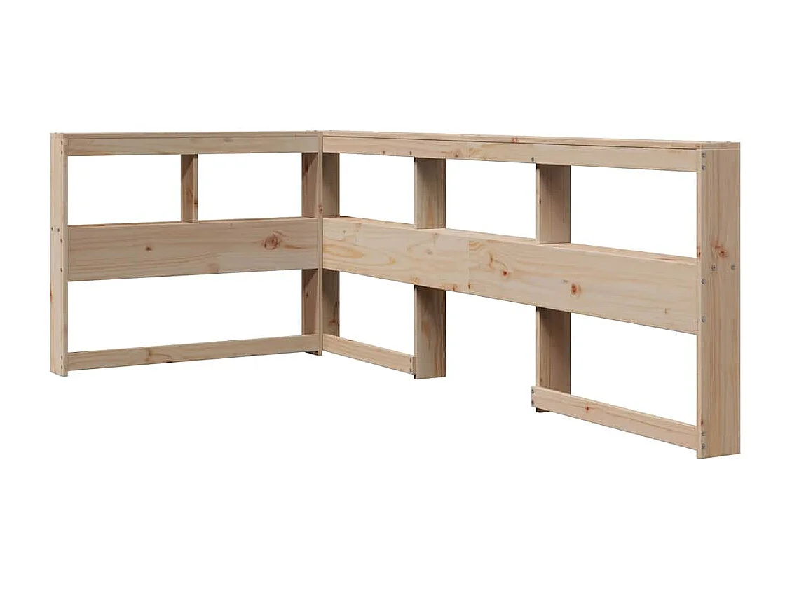 Lit bibliothèque sans matelas 90x190 cm bois de pin massif