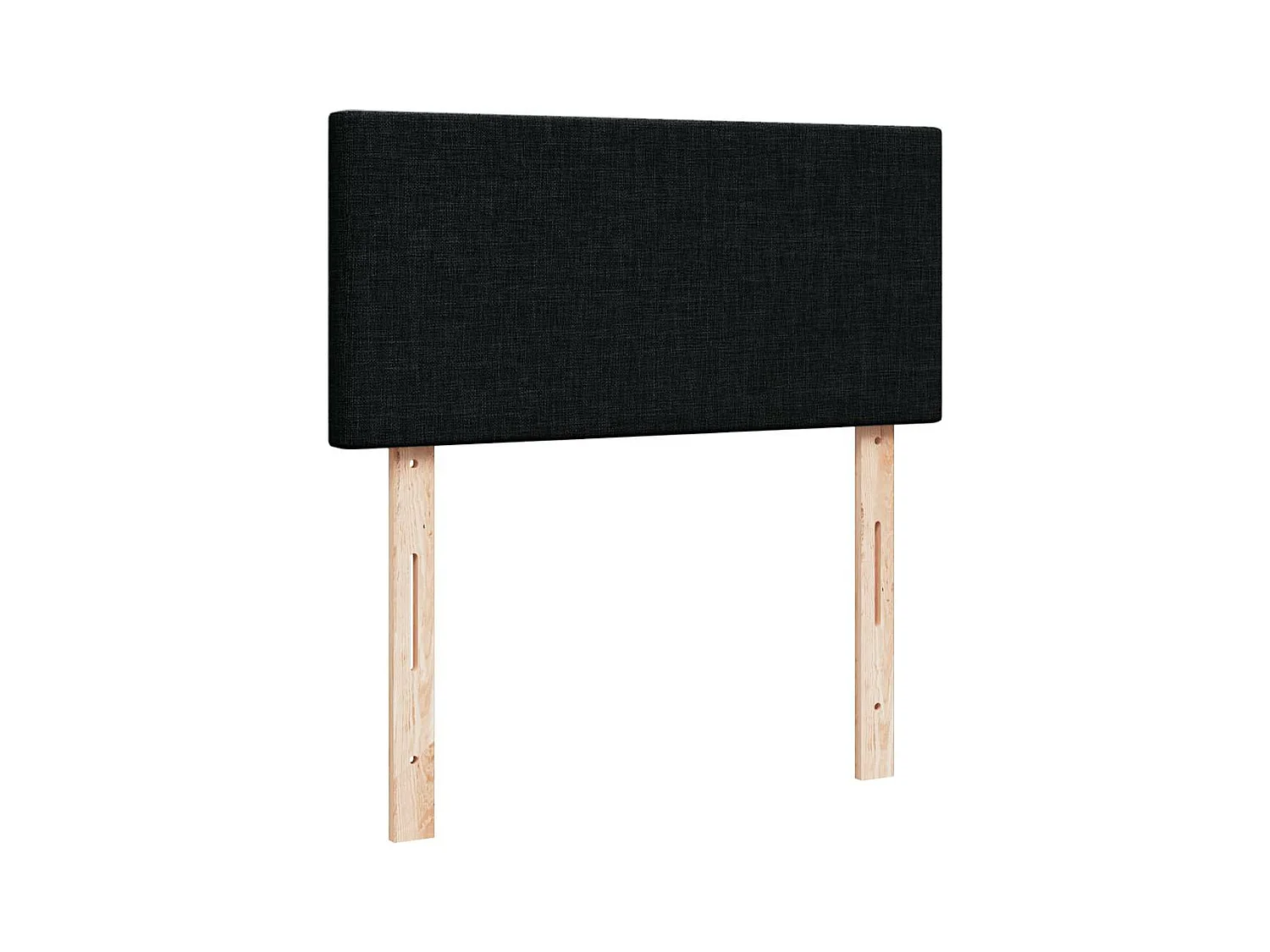 Cadre de lit ottoman avec matelas noir 160x200 cm tissu