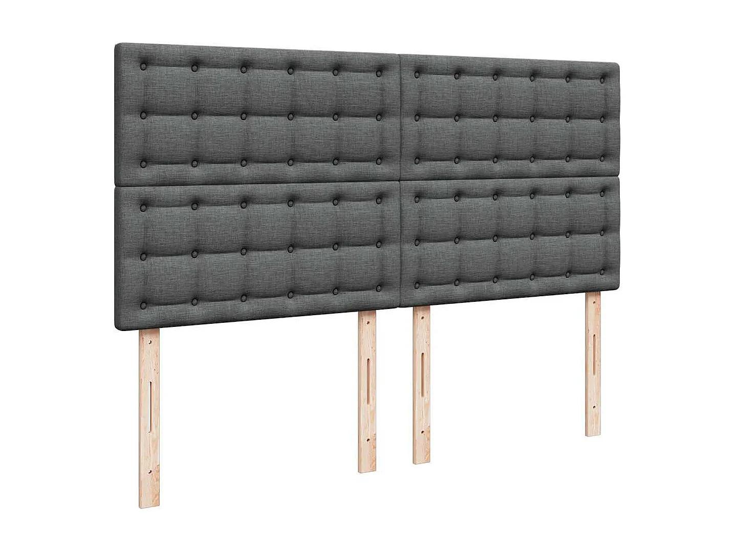 Cadre de lit ottoman avec matelas gris foncé 160x200cm tissu