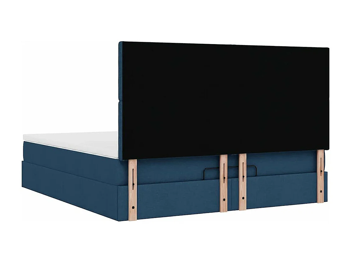 Ottoman bed met matras 160x200cm stof blauw
