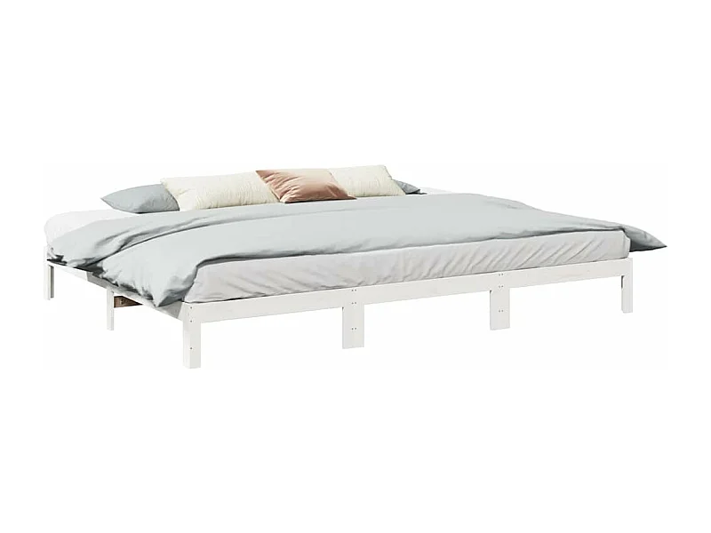 Cadre de lit familial sans matelas blanc 240x200 cm