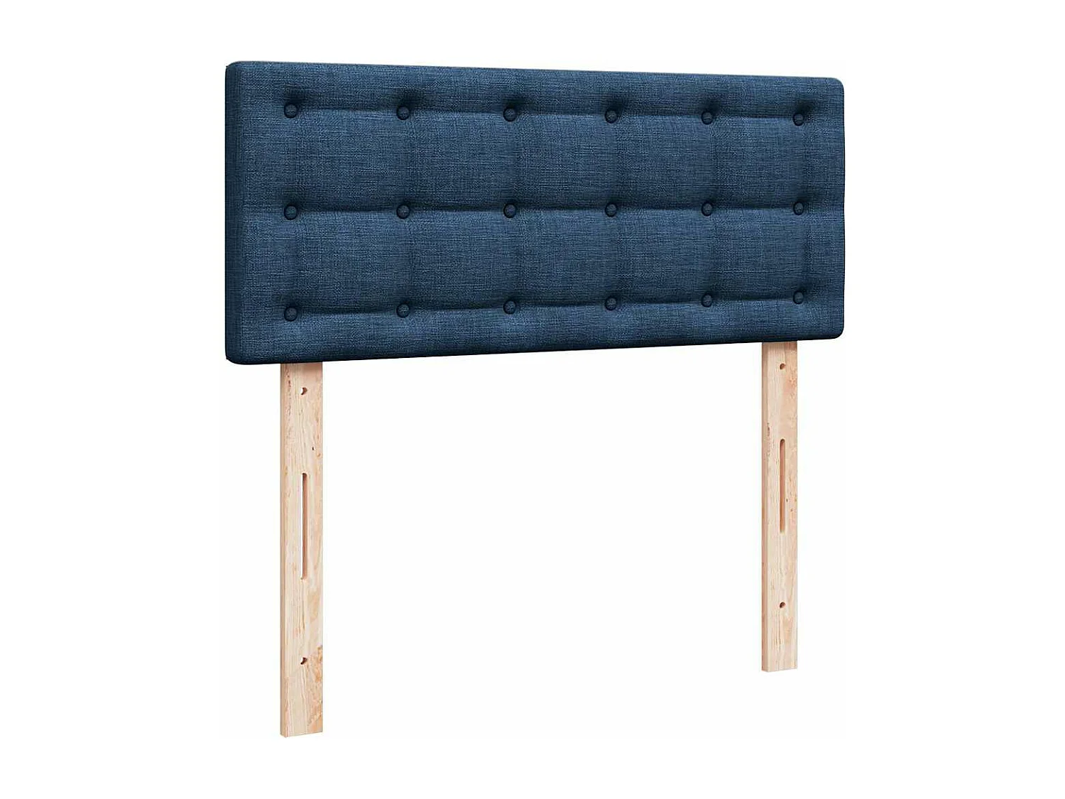 Cadre de lit ottoman avec matelas bleu 120x190 cm tissu