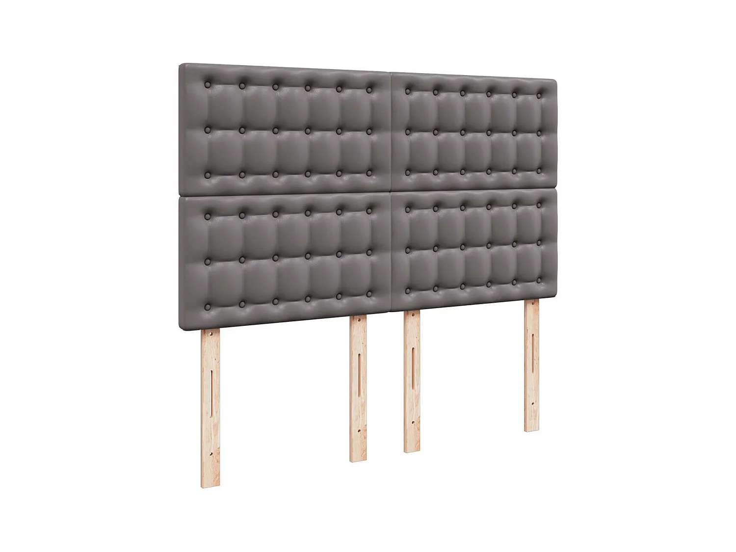 Cadre de lit ottoman avec matelas gris 140x200 cm similicuir