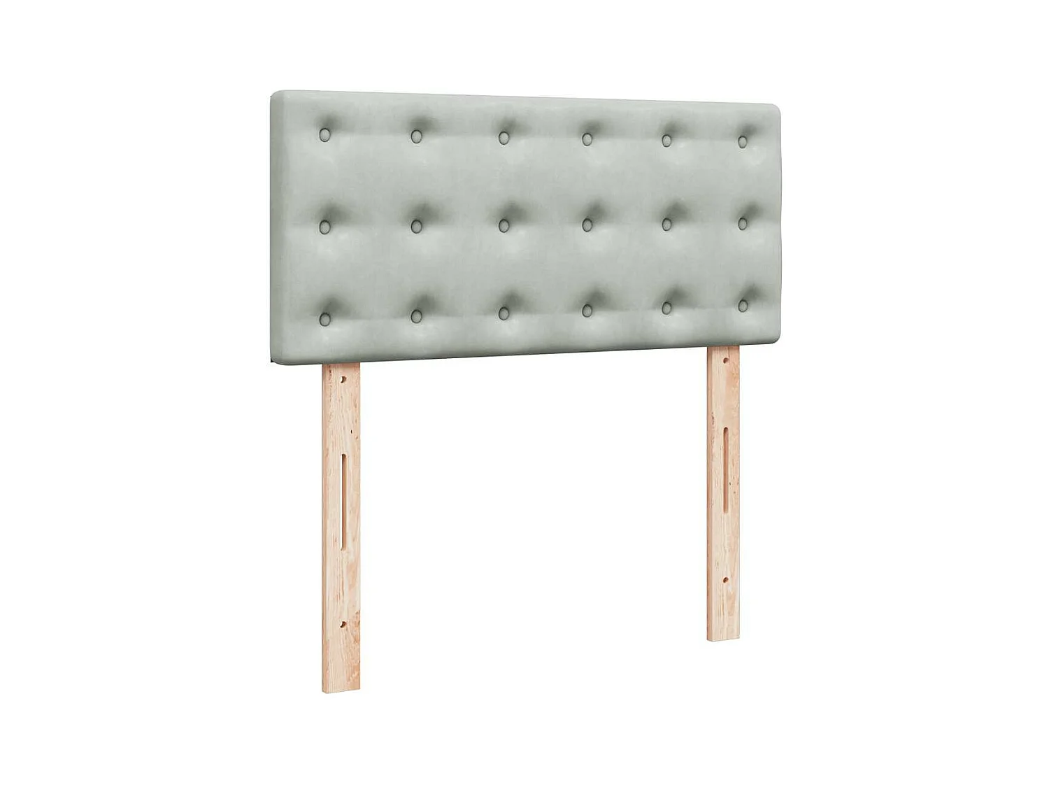 Cadre de lit ottoman et matelas gris clair 90x200 cm velours