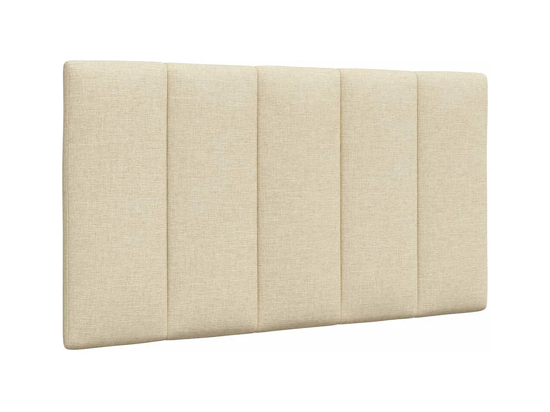 Cadre de lit sans matelas crème 90x190 cm tissu