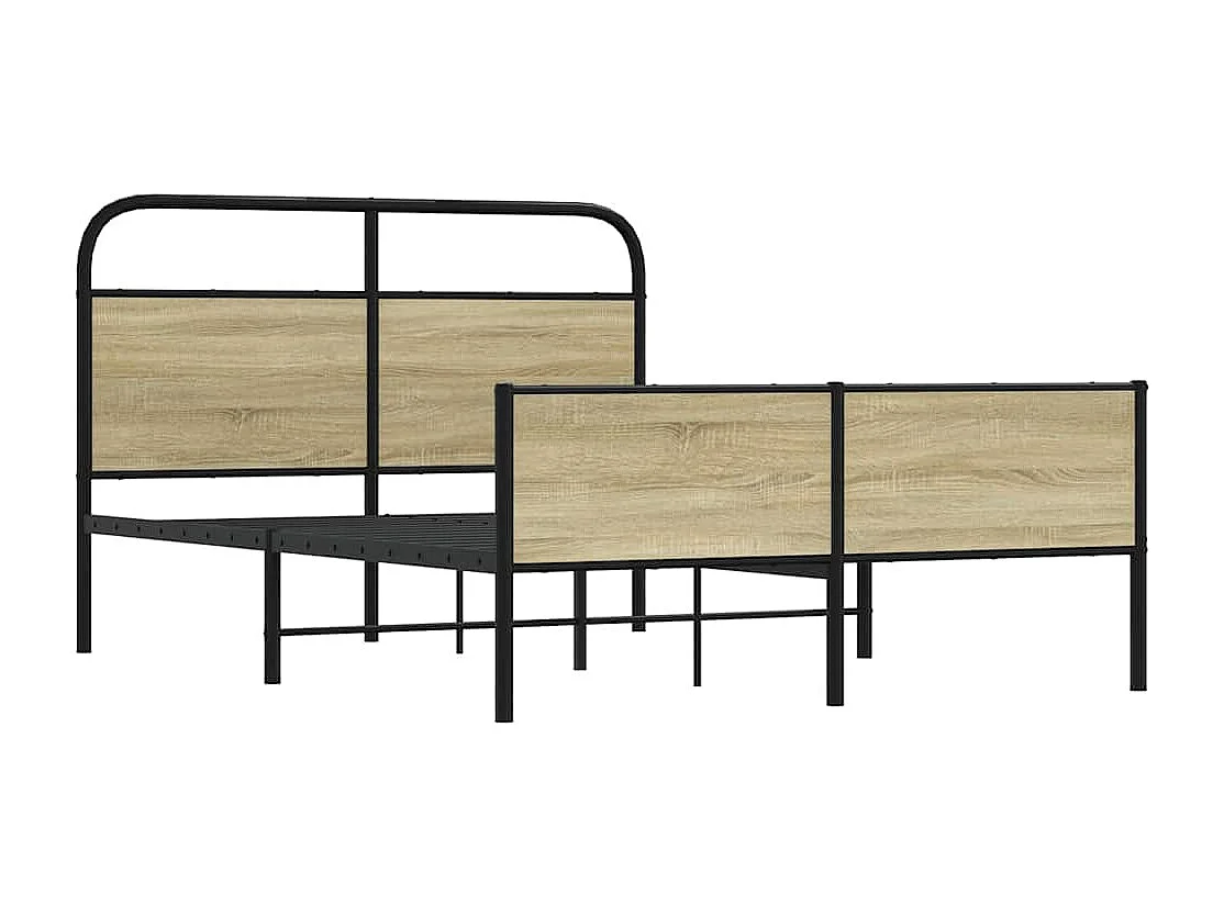 Cadre de lit sans matelas 140x200 cm chêne sonoma
