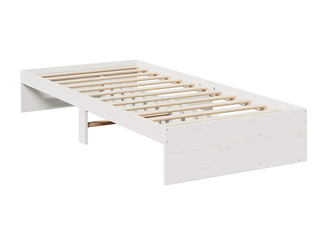 Sofá-cama sem colchão 90x190 cm madeira de pinho maciça branco