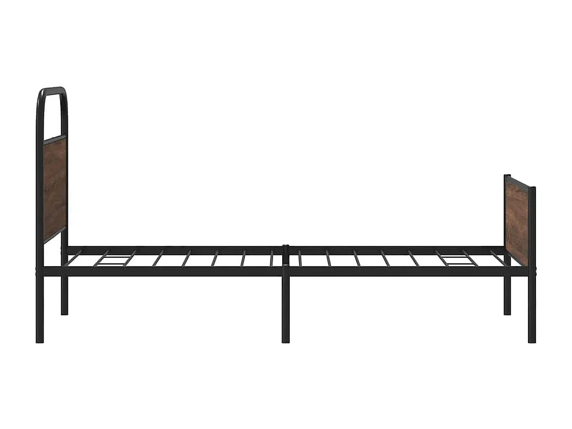 Estructura de cama sin colchón 107x203 cm madera marrón roble