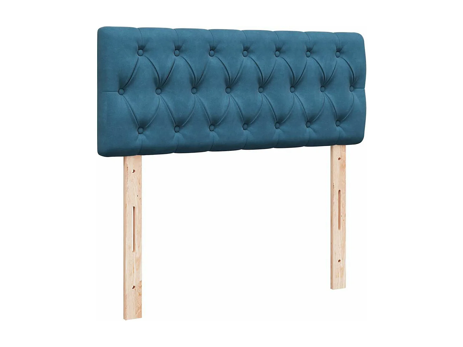Cadre de lit ottoman avec matelas bleu foncé 120x200 cm velours
