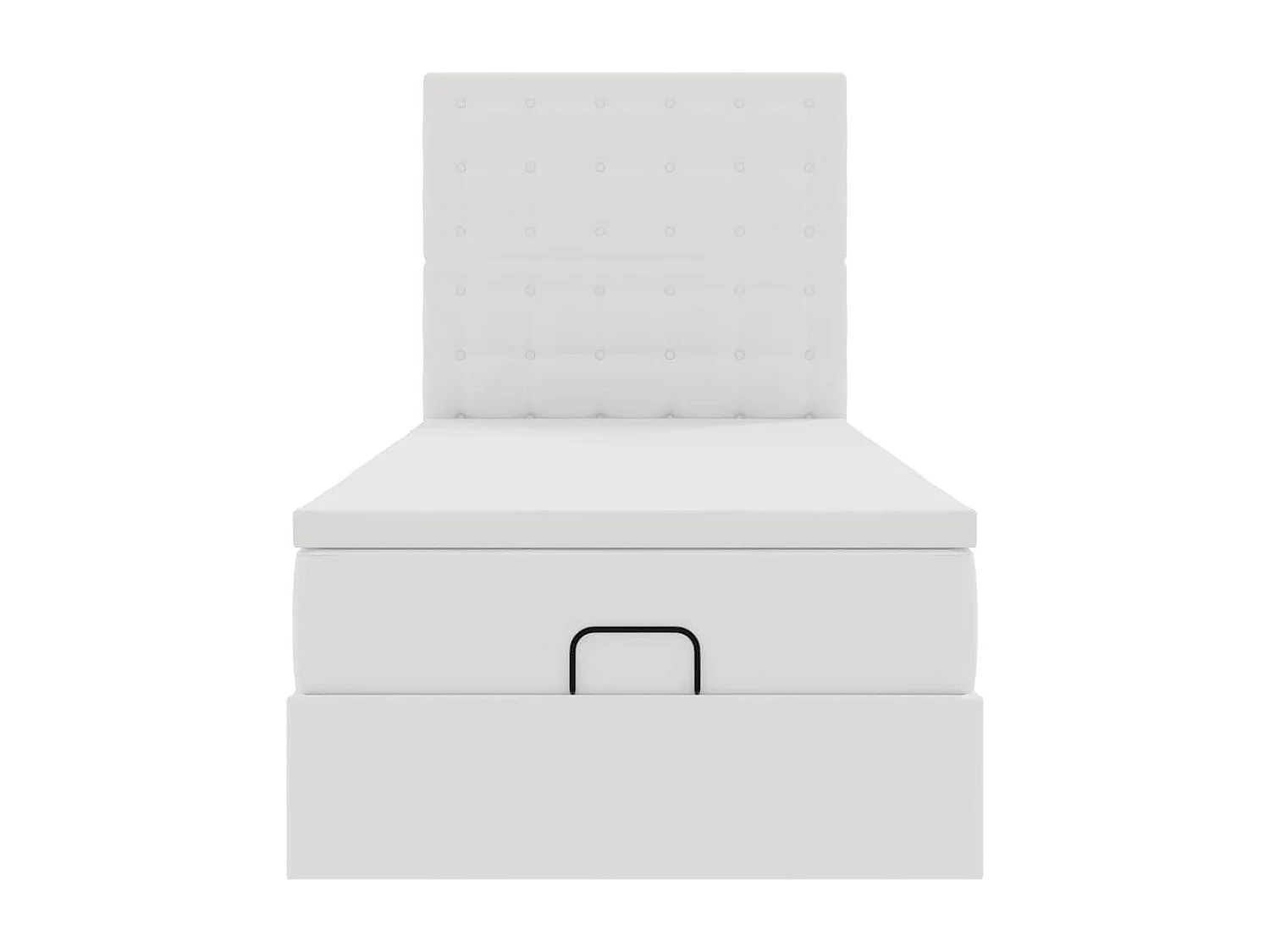 Ottoman bed met matras en LED's 100x200cm kunstleer wit