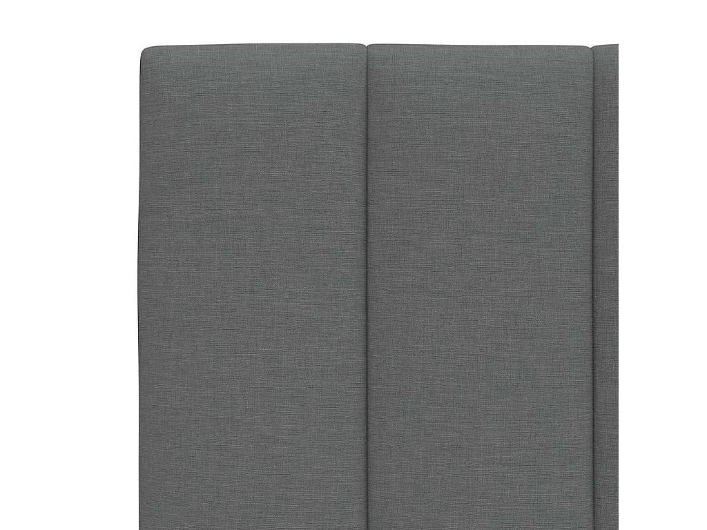 Cadre de lit sans matelas gris foncé 140x190 cm tissu