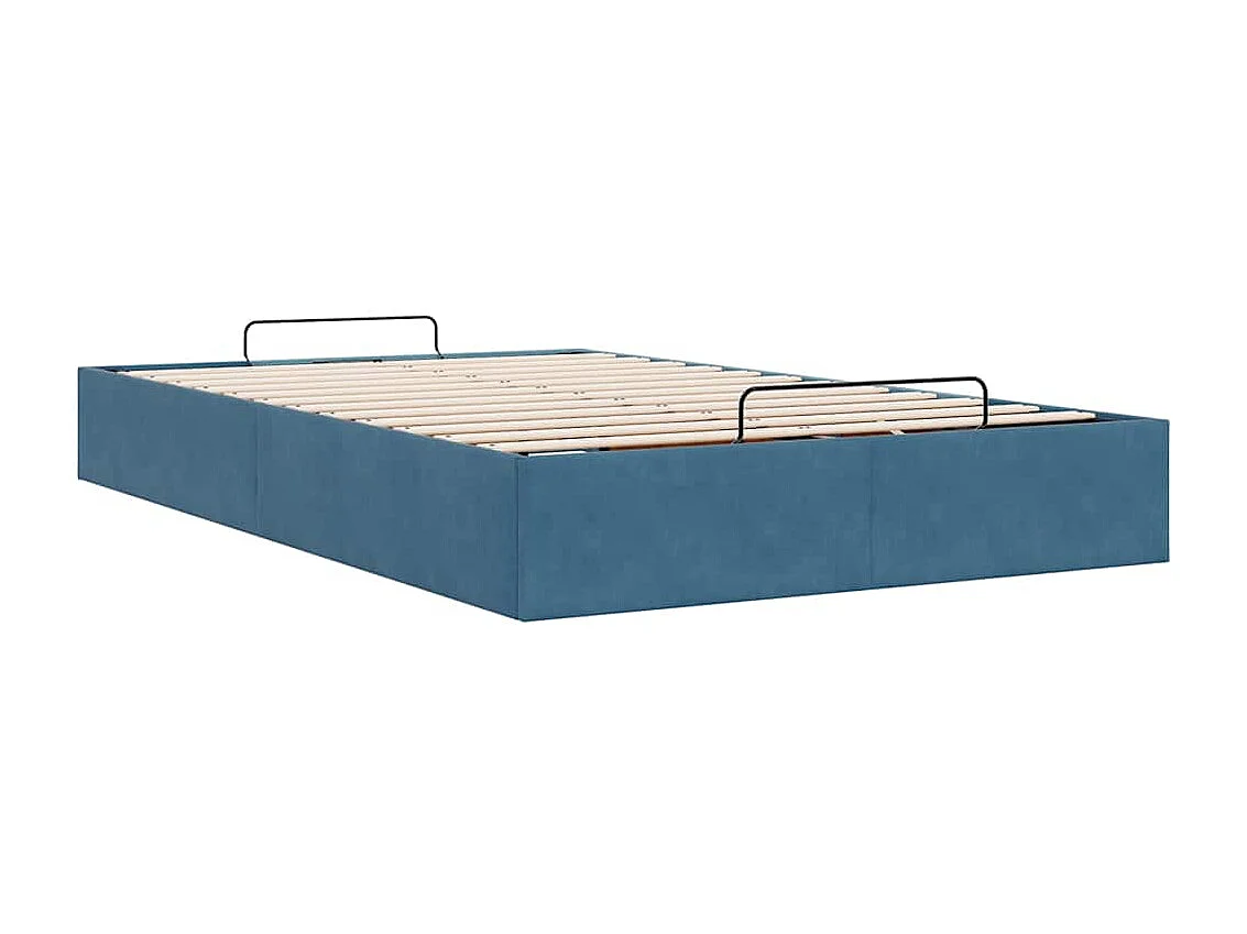 Bedframe zonder matras 120x190 cm fluweel donkerblauw