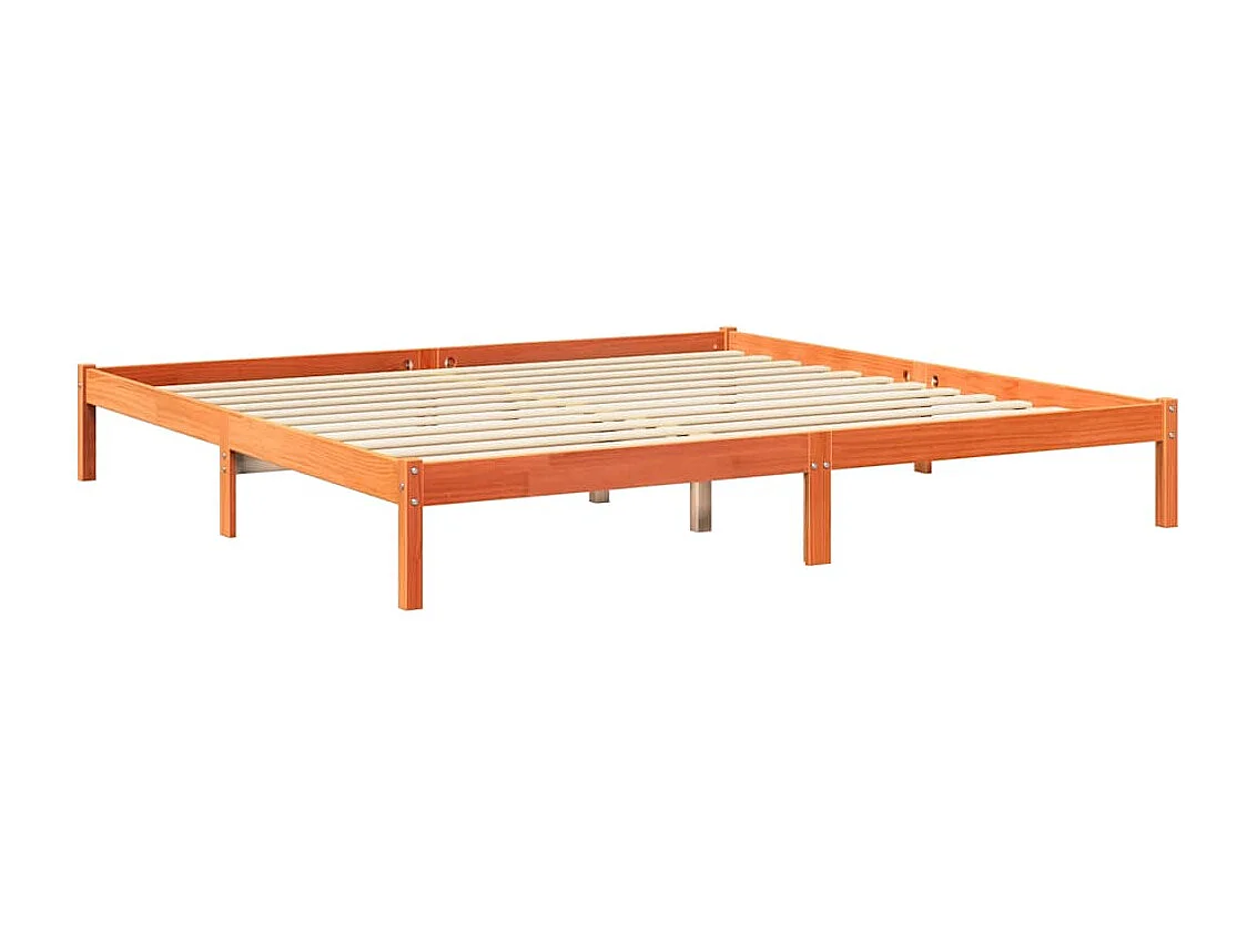 Cama com estante sem colchão 200x200 cm pinho maciço