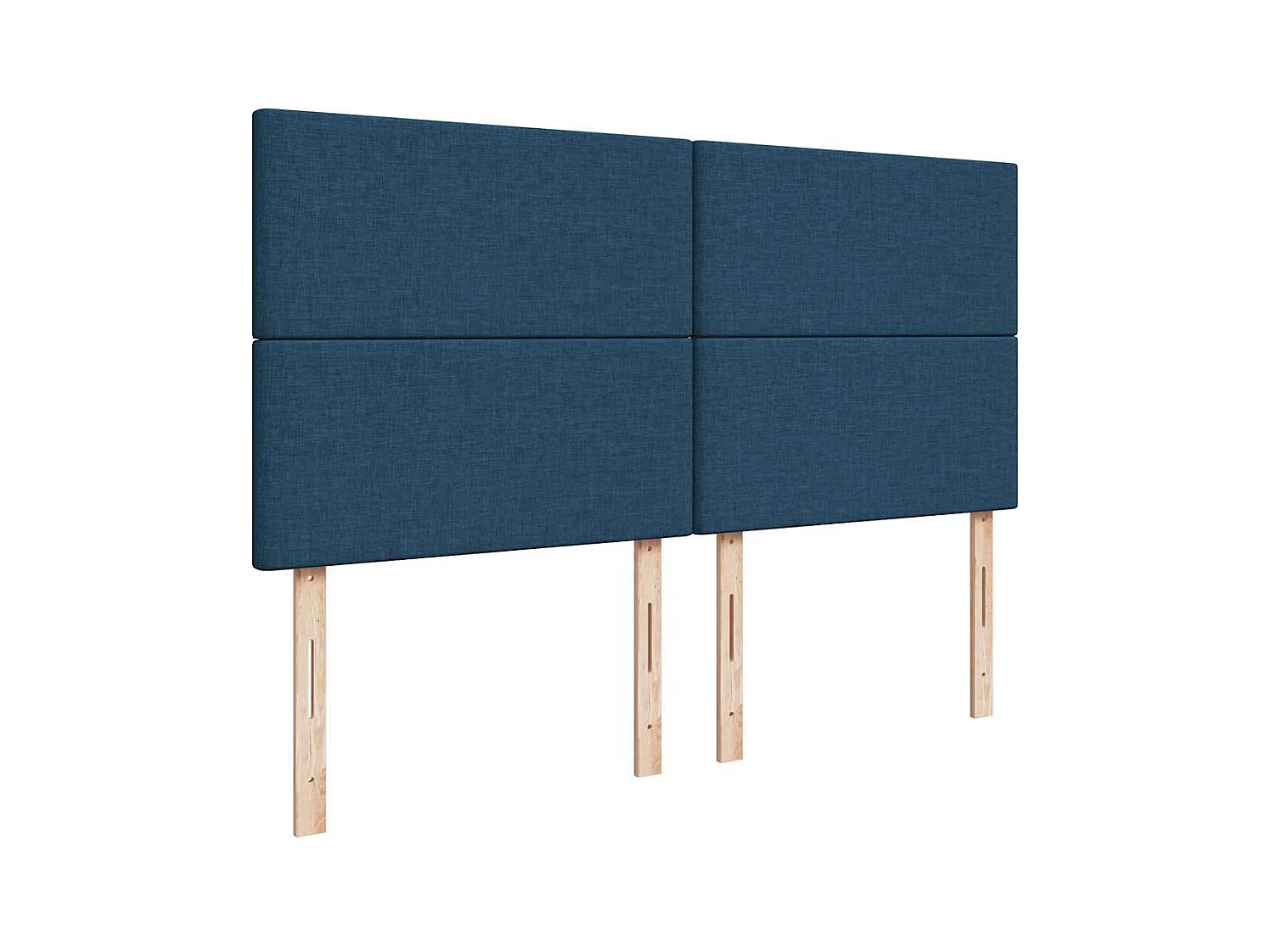 Cadre de lit ottoman avec matelas bleu 160x200 cm tissu