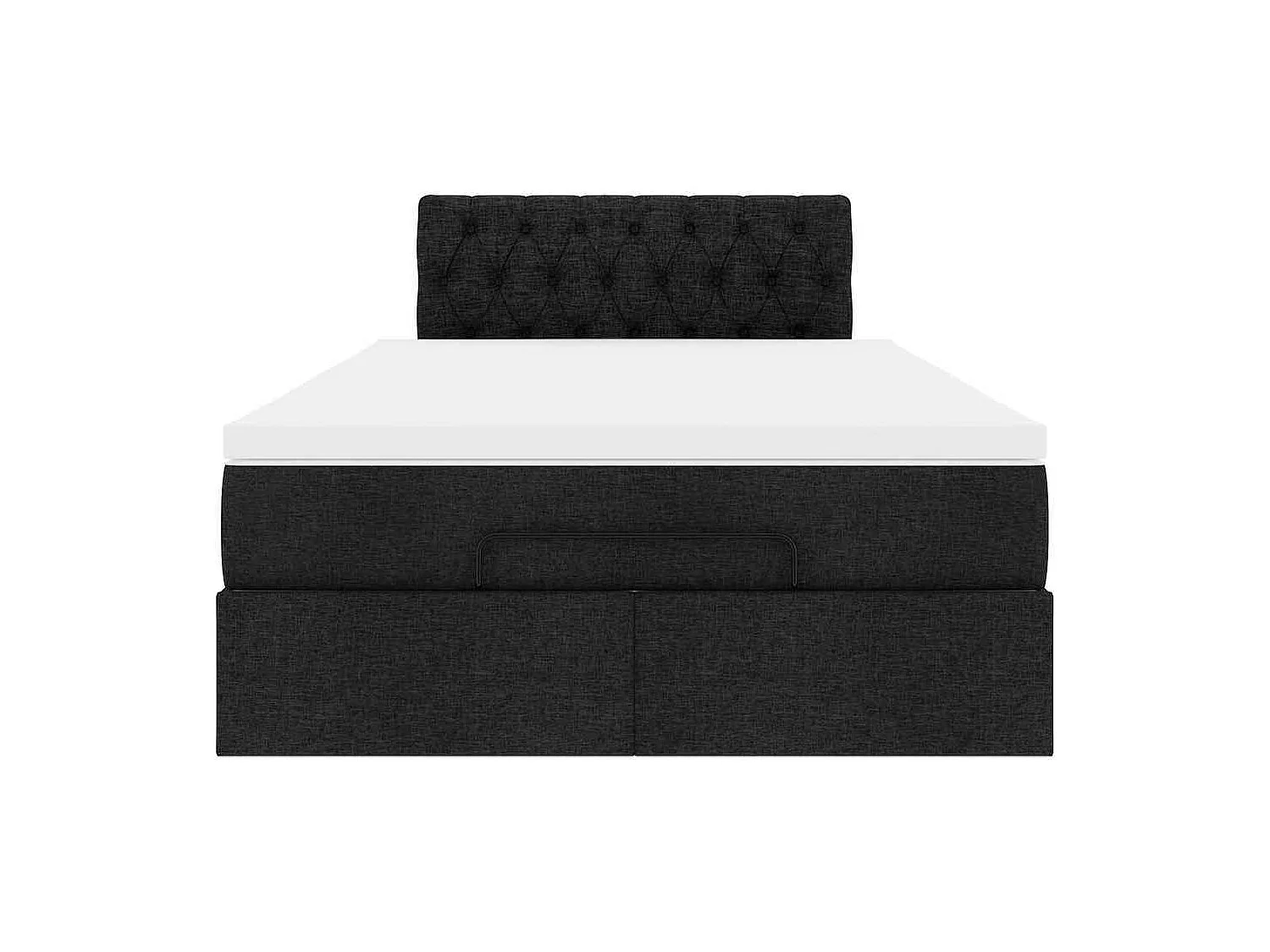 Ottoman bed met matras en LED's 120x200 cm stof zwart