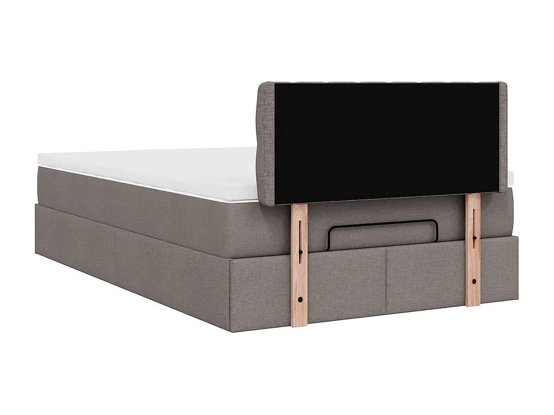 moldura de cama otomana  com tecido cinza 120x200cm