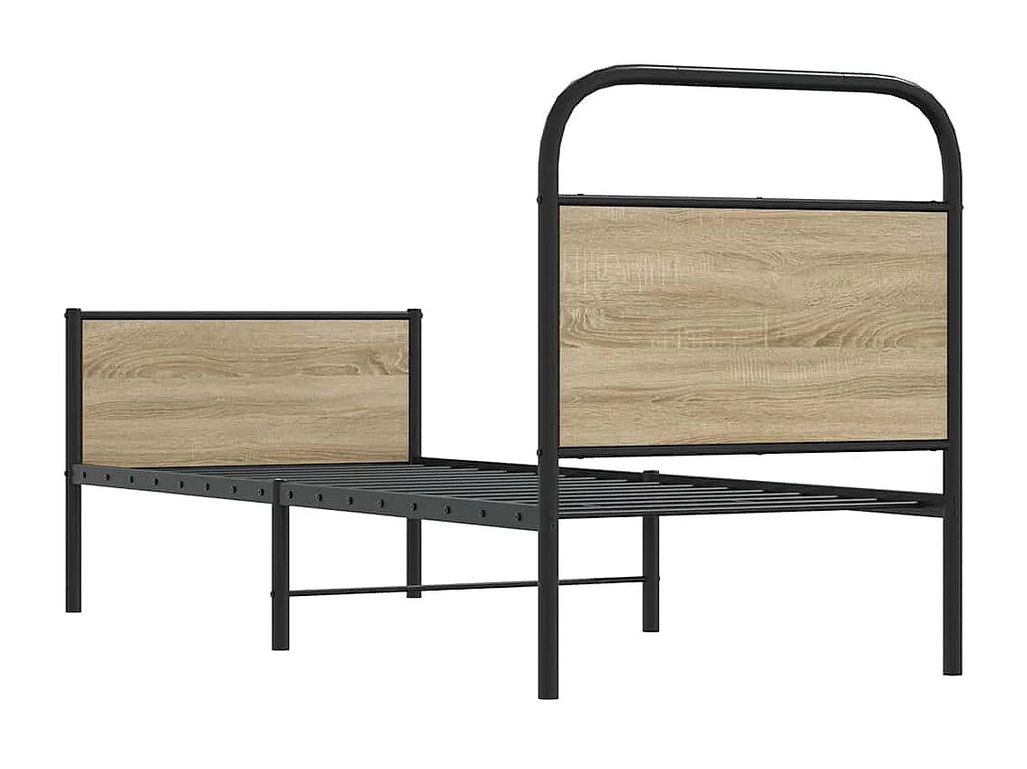 Bedframe zonder matras bewerkt hout sonoma eikenkleur 80x200 cm