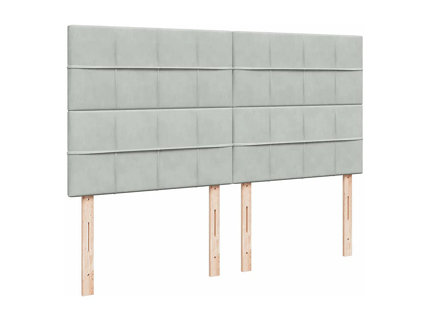 Cadre de lit ottoman et matelas gris clair 160x200cm velours