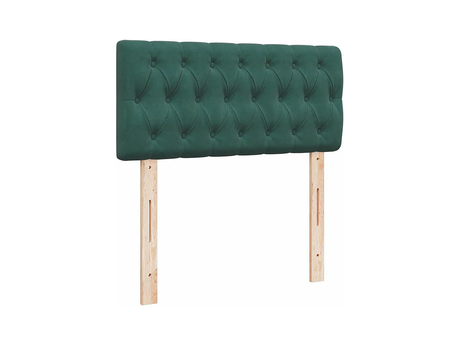 Cadre de lit ottoman avec matelas vert foncé 90x200 cm velours