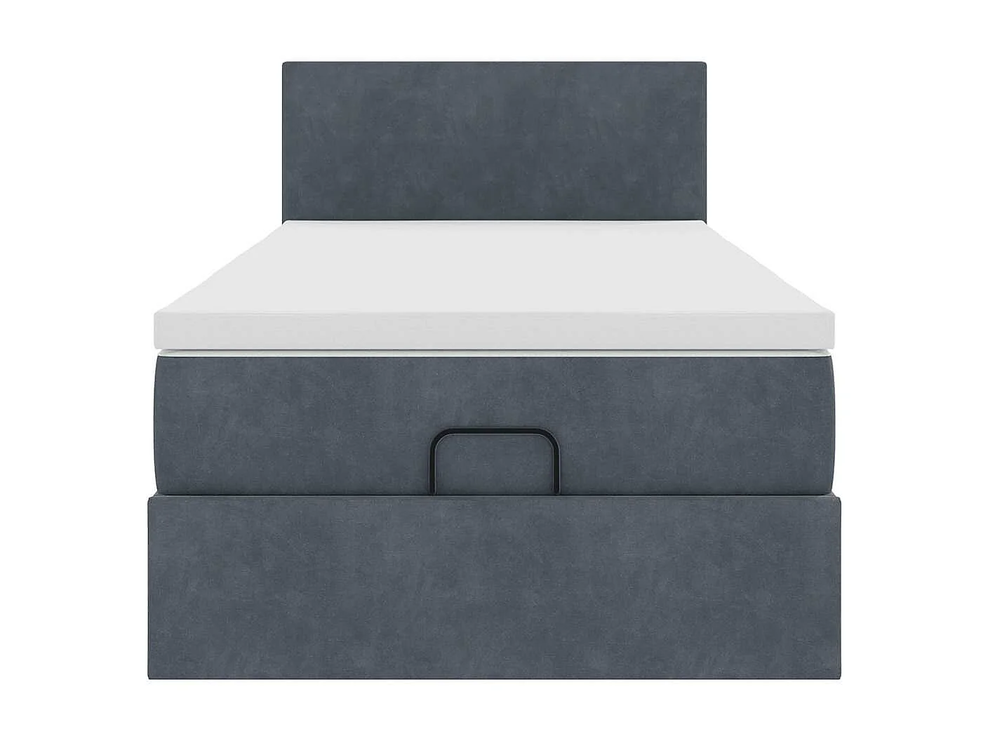 Ottoman bed met matras en LED's 90x190cm fluweel donkergrijs