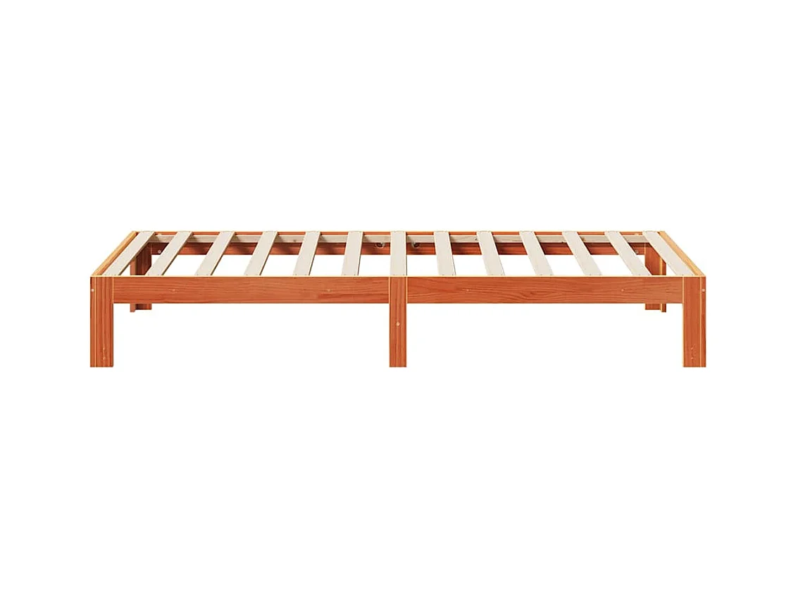 Cadre de lit sans matelas cire marron 90x200 cm bois pin massif