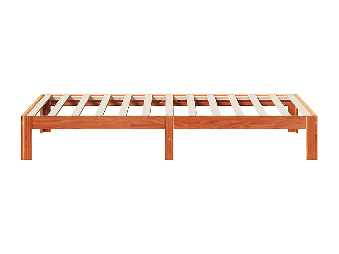 Cadre de lit sans matelas cire marron 90x200 cm bois pin massif