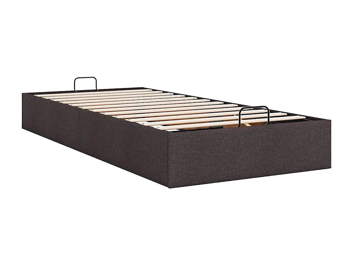 Estrutura de cama otomana sem colchão 80x200 cm castanho escuro
