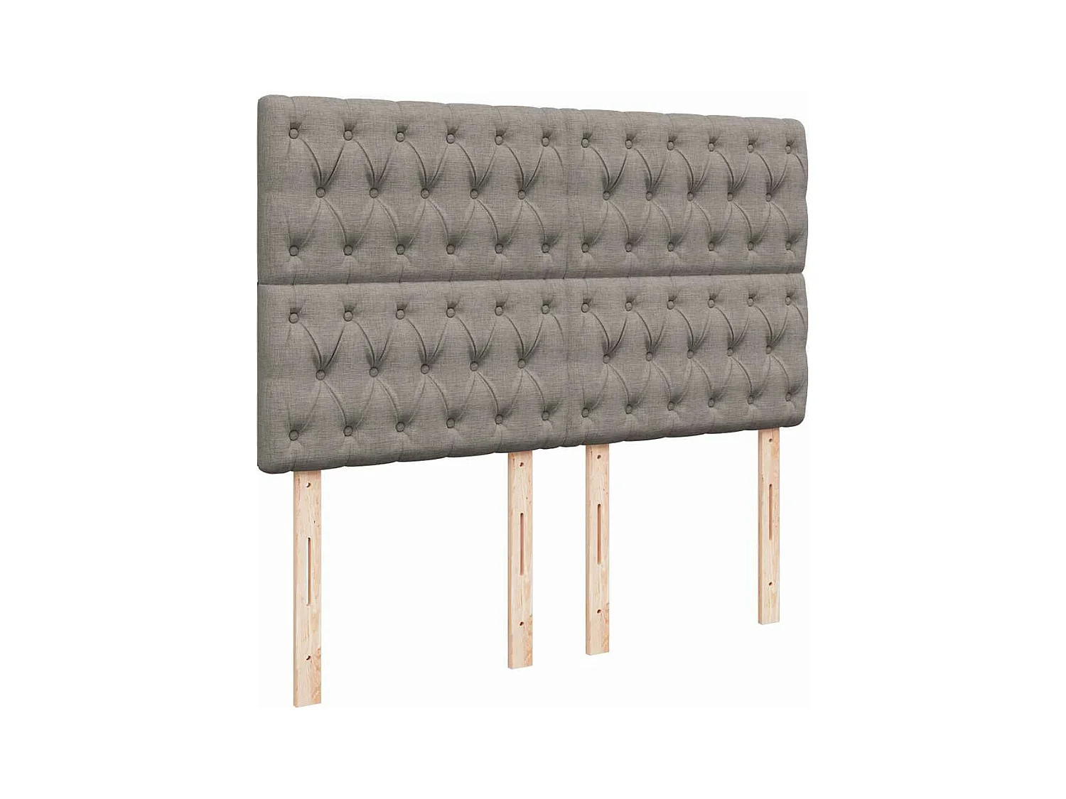 Cadre de lit ottoman avec matelas taupe 140x200 cm tissu