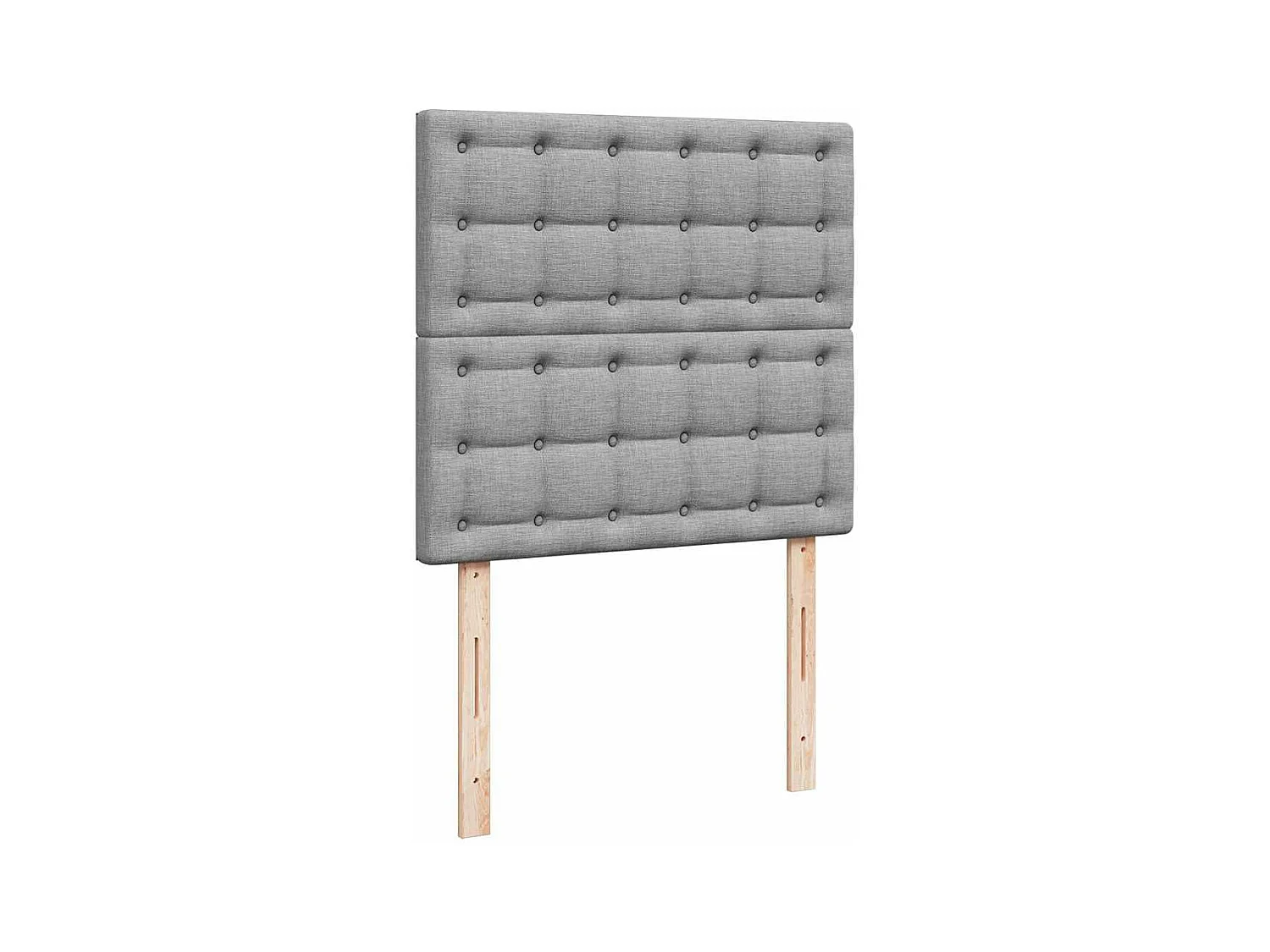 Cadre de lit ottoman et matelas gris clair 90x200 cm tissu