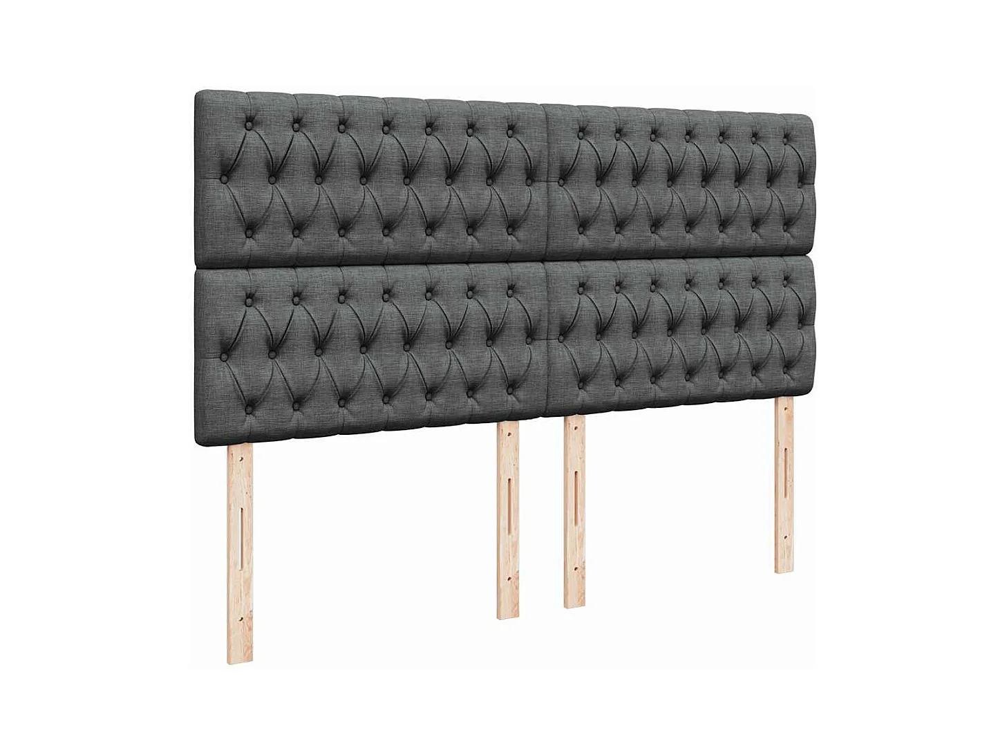 Cadre de lit ottoman avec matelas gris foncé 180x200 cm tissu