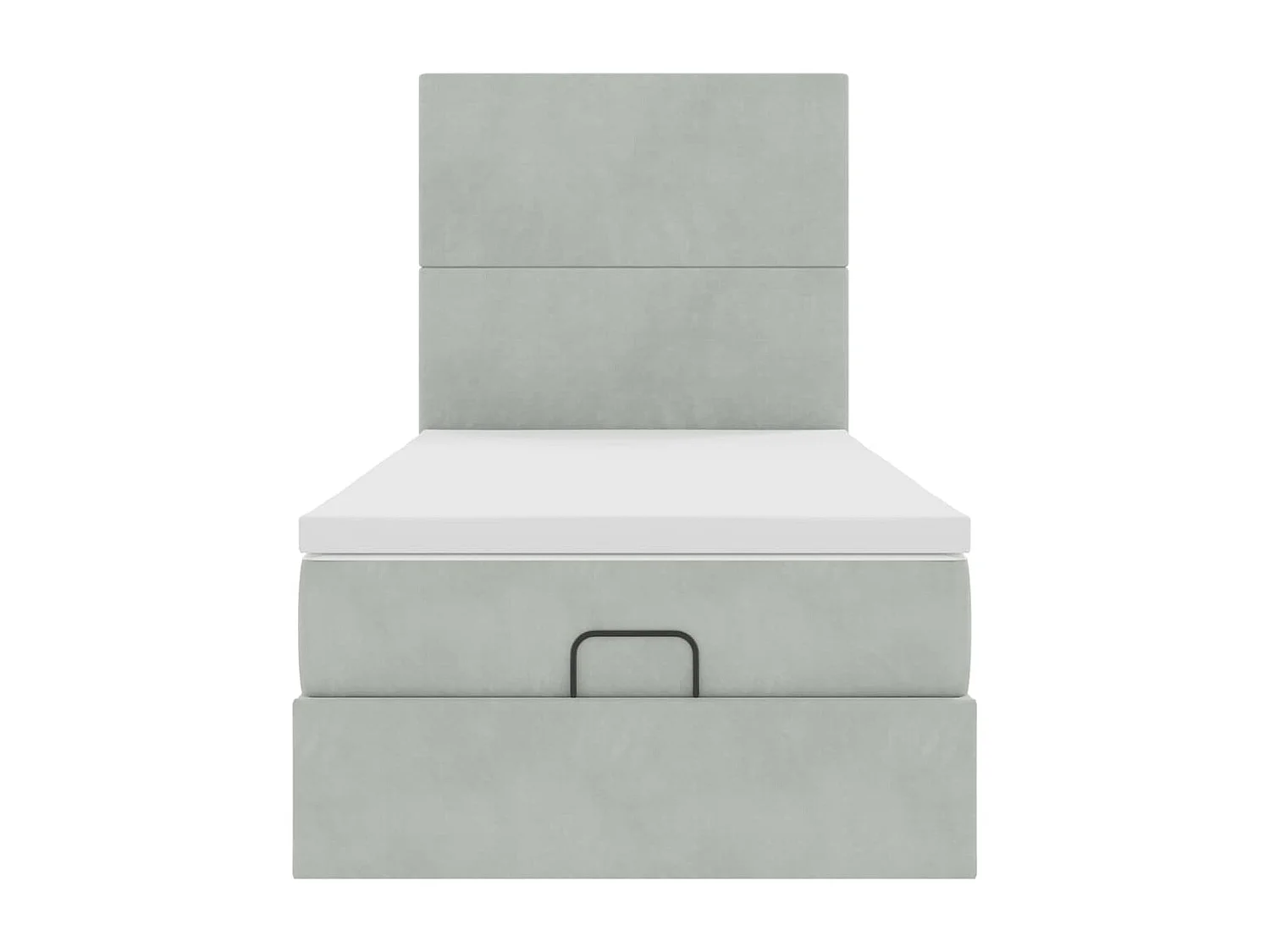 Estructura cama otomana colchones gris claro 100x200cm