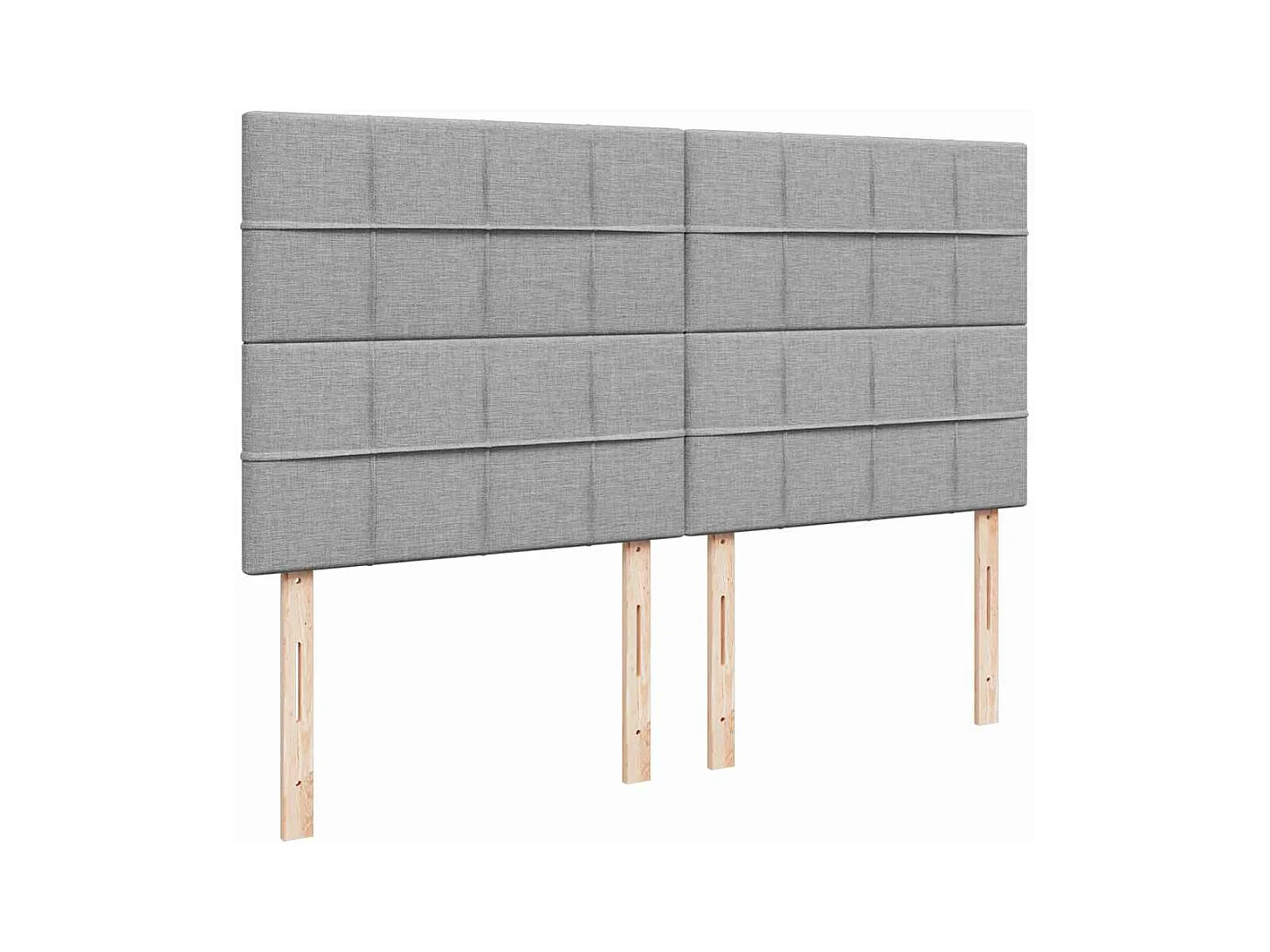 Cadre de lit ottoman et matelas gris clair 180x200 cm tissu