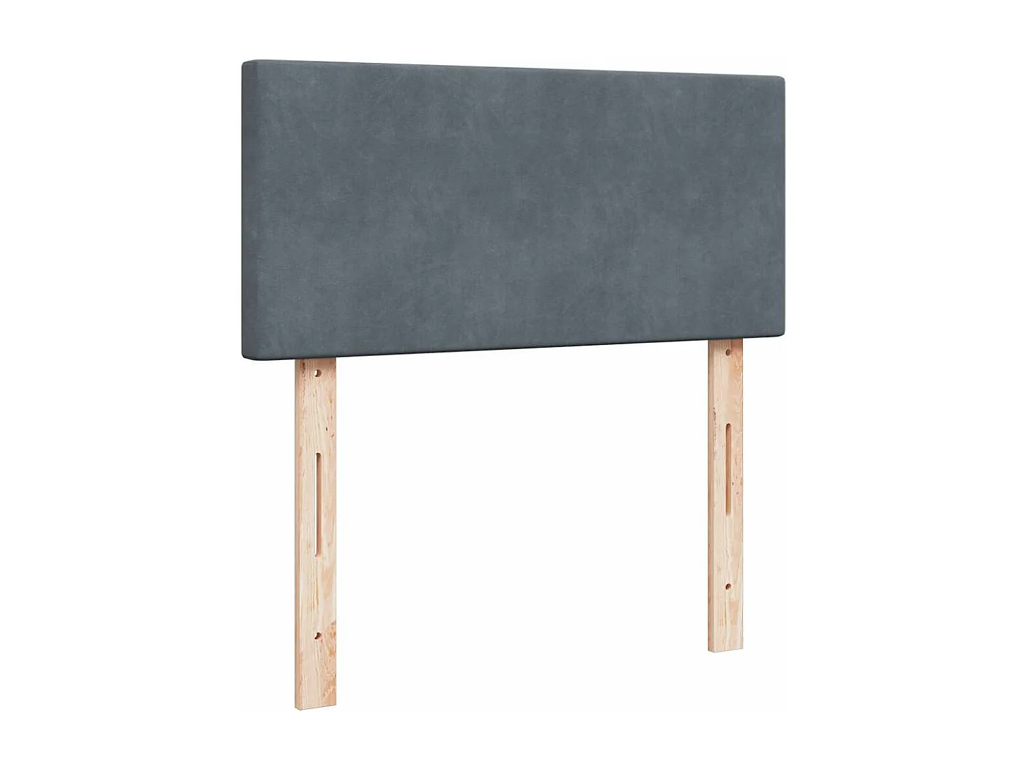 Cadre de lit ottoman avec matelas gris foncé 100x200 cm velours