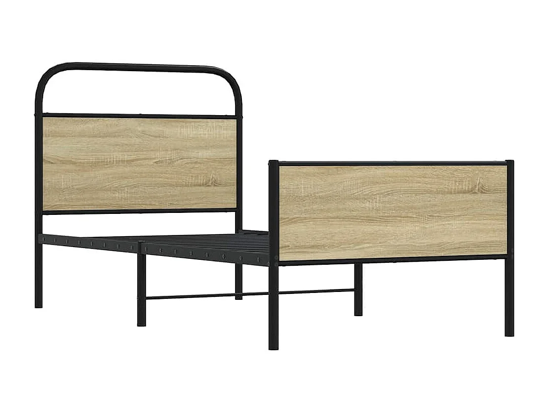 Estructura de cama sin colchón 80x200 cm madera roble Sonoma