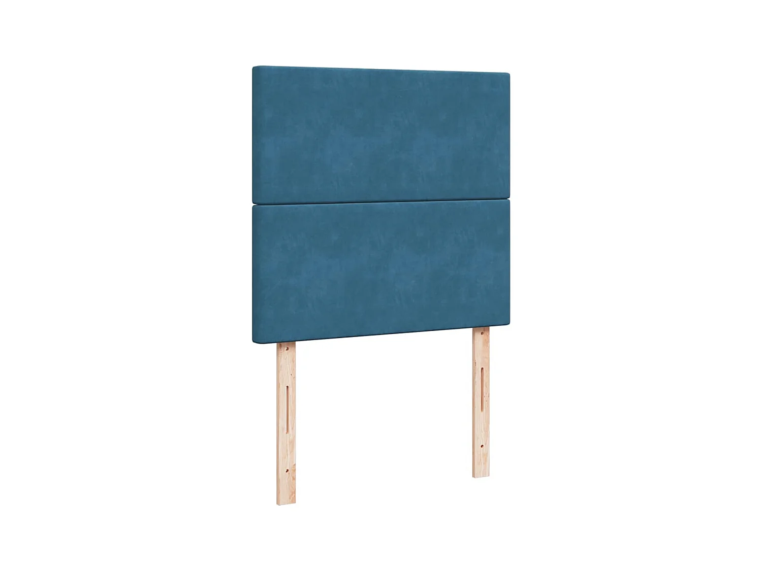 Cadre de lit ottoman avec matelas bleu foncé 90x200 cm velours