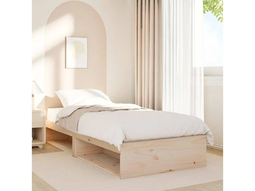 Lit de jour sans matelas 90x200 cm bois de pin massif