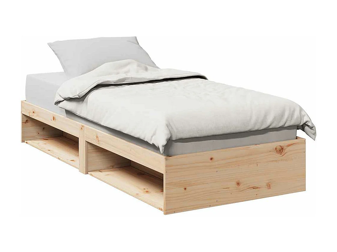 Sofá-cama sem colchão 90x200 cm madeira de pinho maciça